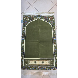 Tapis de Prière Médine — Arche Verte Bordure Or