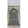 Tapis de Prière Médine — Motif Kiswa Géométrique Étoilé