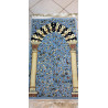 Tapis de Prière Médine — Arcade Bleue Florale