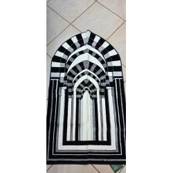 Tapis de Prière Médine — Arche Moderne Noir & Blanc